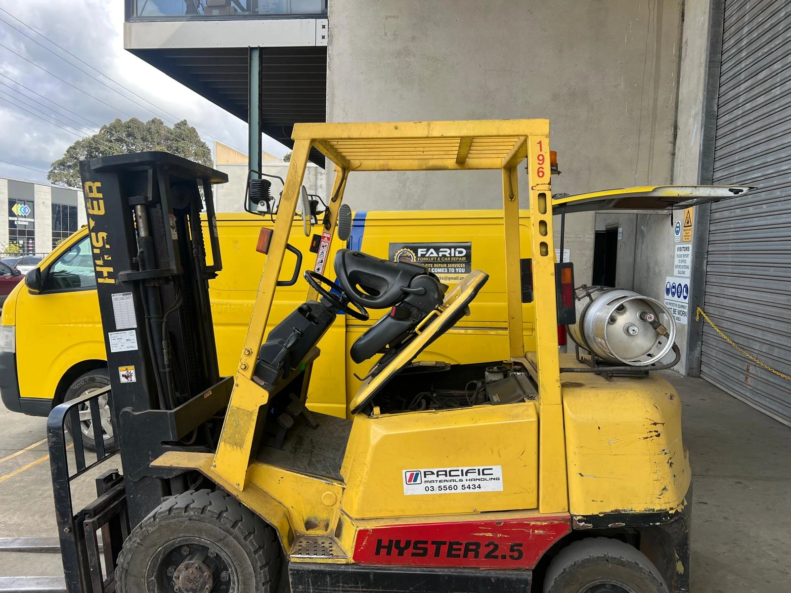 forklift truck isolated